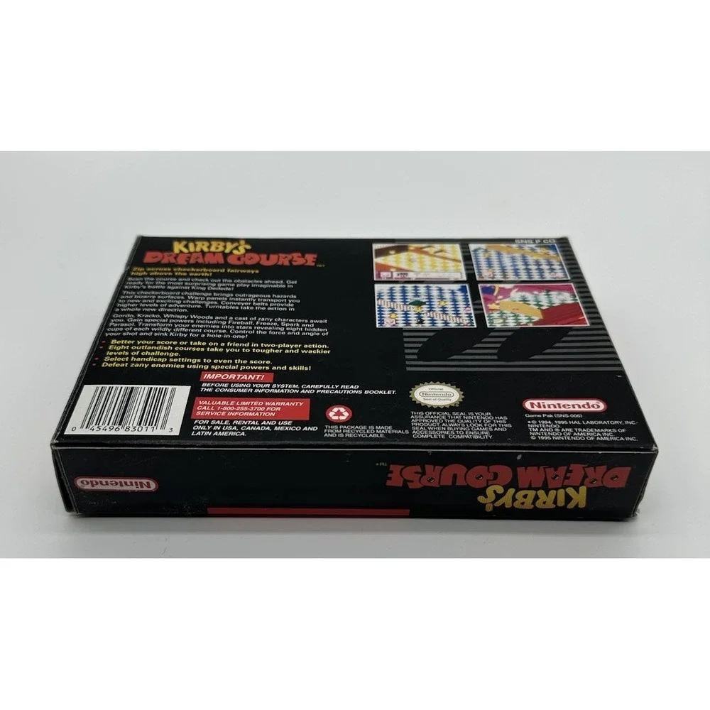 KIRBY'S DREAM COURSE SNES CIB COMPLETE TESTED AUTHENTIC EXCELLENT CONDITION
